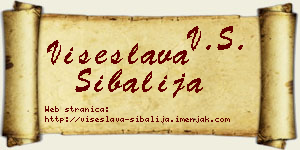 Višeslava Šibalija vizit kartica